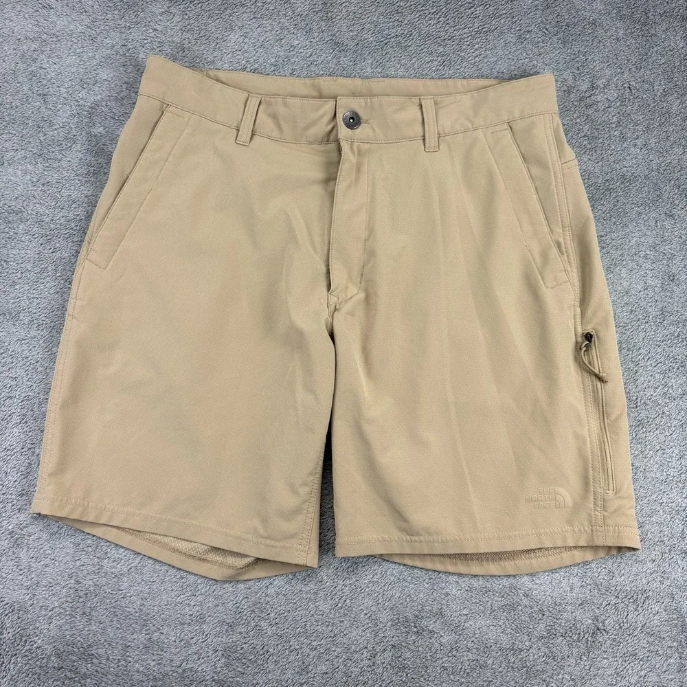 The North Face Rolling Sun Shorts Mens 34Khaki Packable Hiking Stretch 8.5